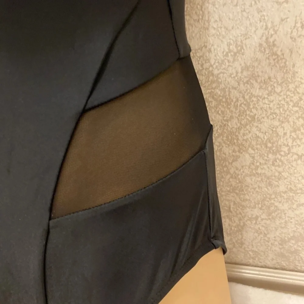 Black Mesh Panel One Piece